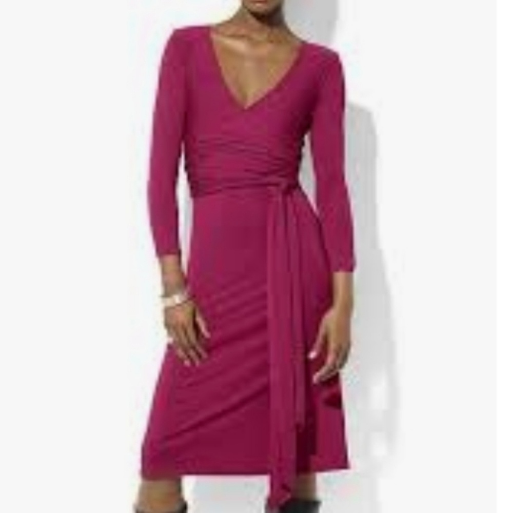 NEW Lauren Ralph  Lauren Cobalt Blue Jersey Dress - Picture 7 of 7